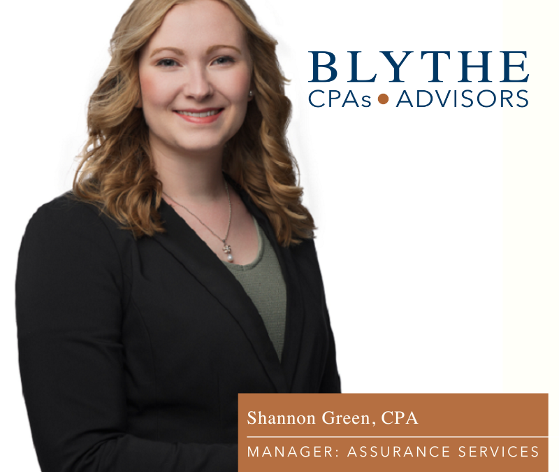 Blythe CPAs & Advisors Announce Promotion of Shannon Green